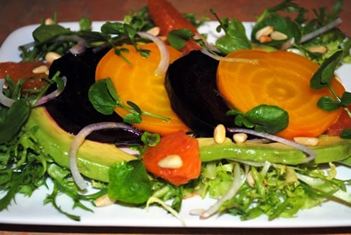 Roasted Beet Salad with Avocado and Orange