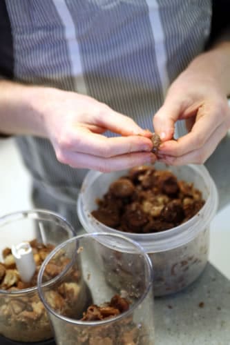 Peeling Cooked Fava Beans