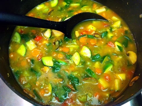 Veggie Soup With Pumpkin Puree