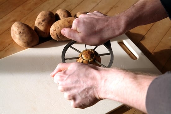 Easy Way to Cut Potatoes