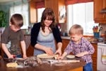 Aimee Wimbush-Bourque, cooking with her kids