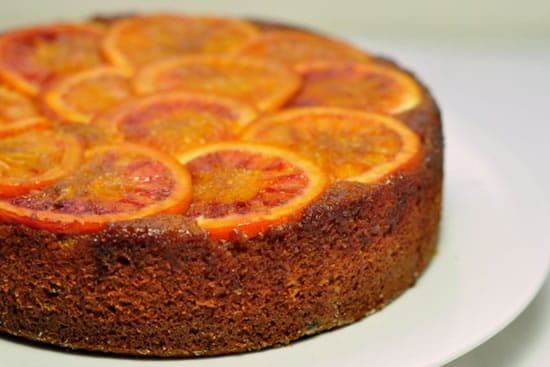 Blood Orange Almond Upside-Down Cake