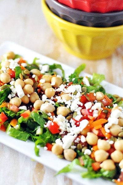 Chickpea, Pumpkin Seed & Feta Salad