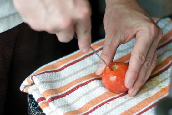 Coring Tomatoes