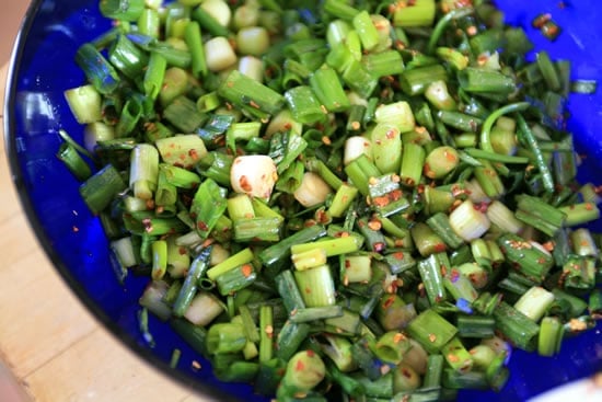 Scallions for the Kimchi