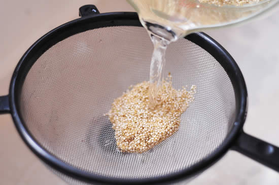 Draining Quinoa