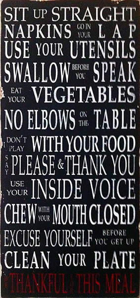 Rules of Etiquette