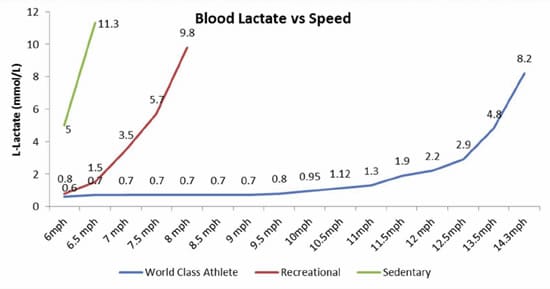 Blood Lactate vs. Speed