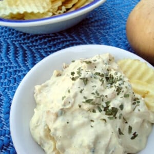 Homemade French Onion Chip Dip by Katie Kimball, from eatingrules.com