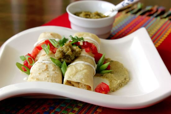 Enchiladas with Hatch Chile Sauce