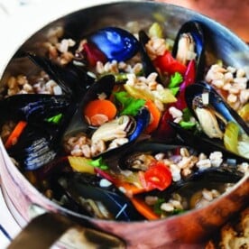 Mediterranean Mussels with Farro