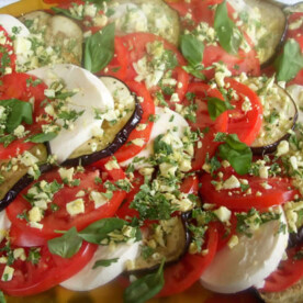 Tomato, Mozarella, and Eggplant Salad