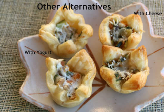 Veggie Phyllo Cups Alternate FIllings