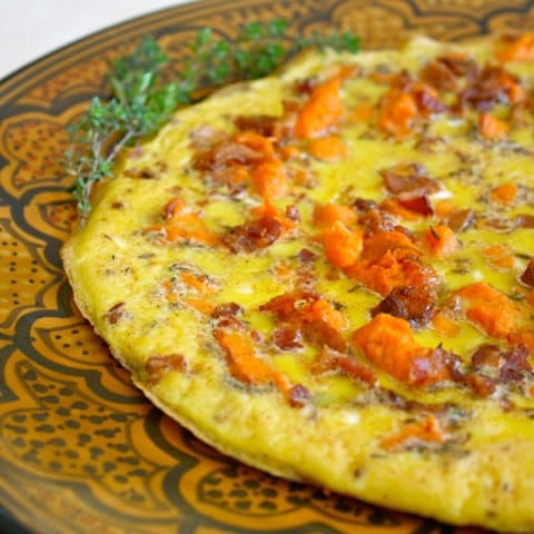 Yam and Bacon Frittata