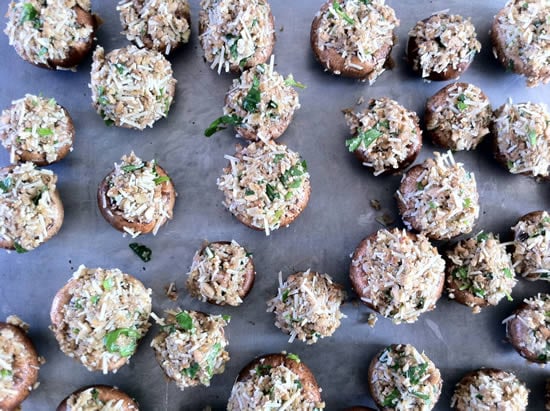 Whole Wheat Stuffed Mushrooms