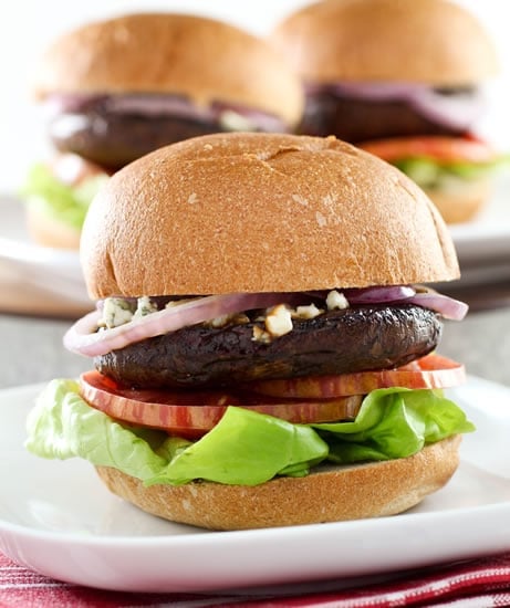 Grilled Portobello Blue Cheese Burgers