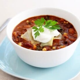 Three Bean Sweet Potato Chili