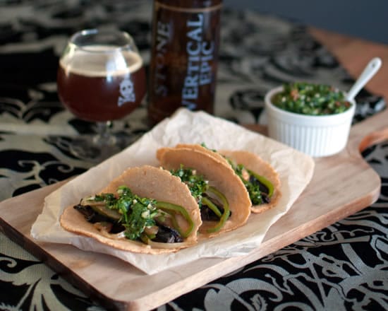 Beer-Marinated Portobello Tacos