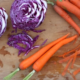 Cabbage, Carrots, and Raisins Citrus Salad