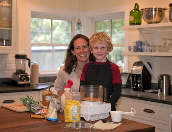 Krista and Finn making Energy Balls