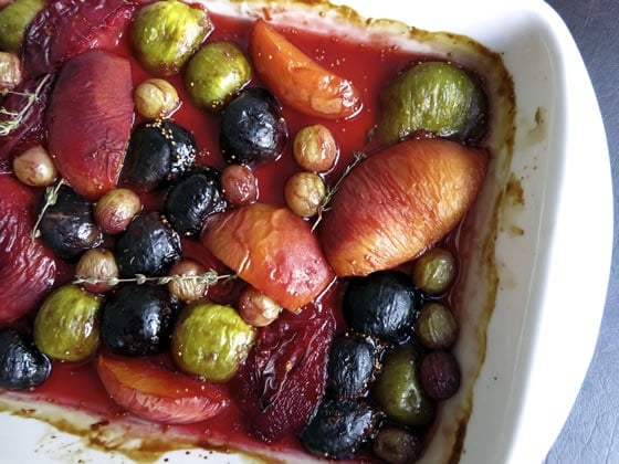 Roasted Fruit with Pomegranate Molasses