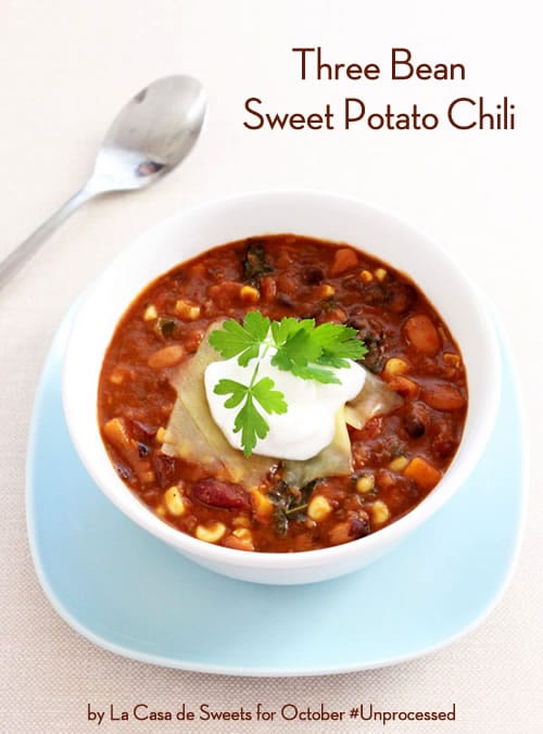 Three Bean Sweet Potato Chili