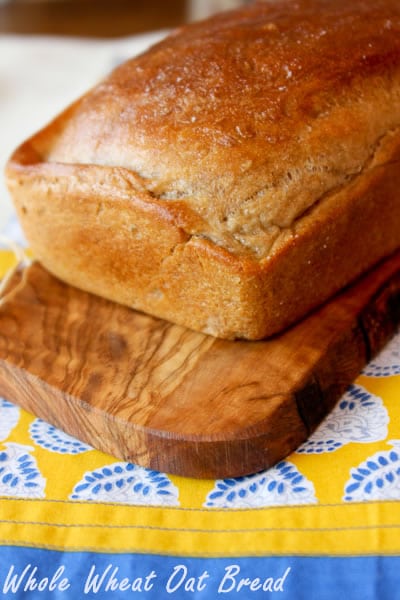 Whole Wheat Oat Bread