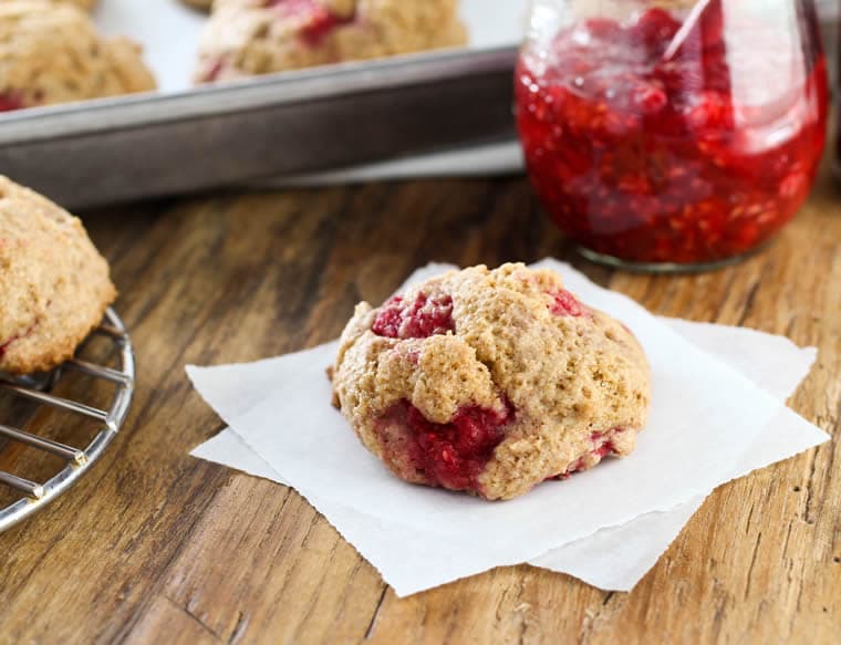 Vegan Raspberry Spelt Scones