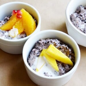 Forbidden Black Rice Coconut Pudding