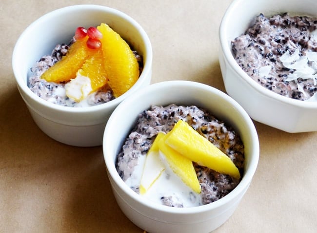 Forbidden Black Rice Coconut Pudding