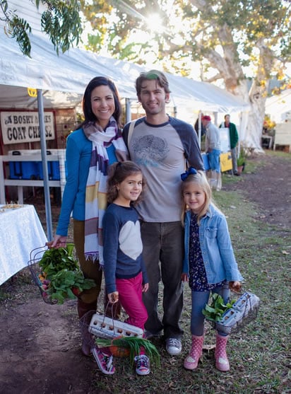 Leake Family at the Farmers Market