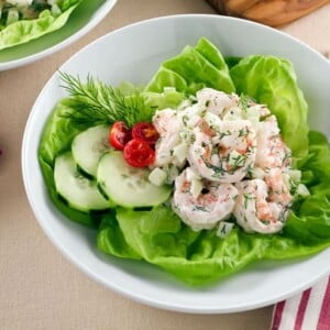 Shrimp Salad with Cucumber, Dill, and Lactose-Free Cream Cheese