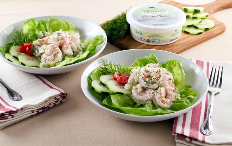 Shrimp Salad with Cucumber, Dill, and Lactose-Free Cream Cheese