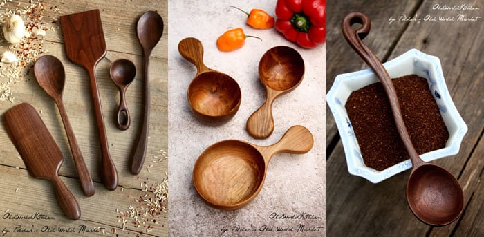 Polder's Old World Market Wooden Kitchen Utensils