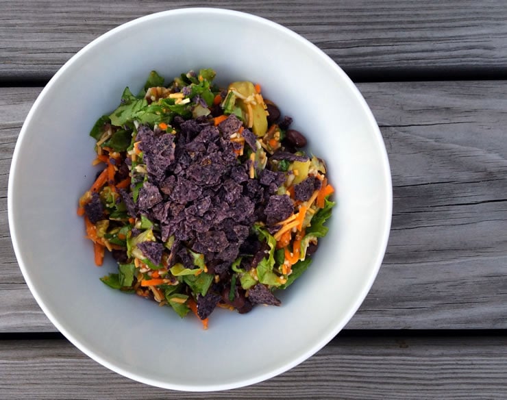 Crunchy Taco Salad with Salsa Salad Dressing