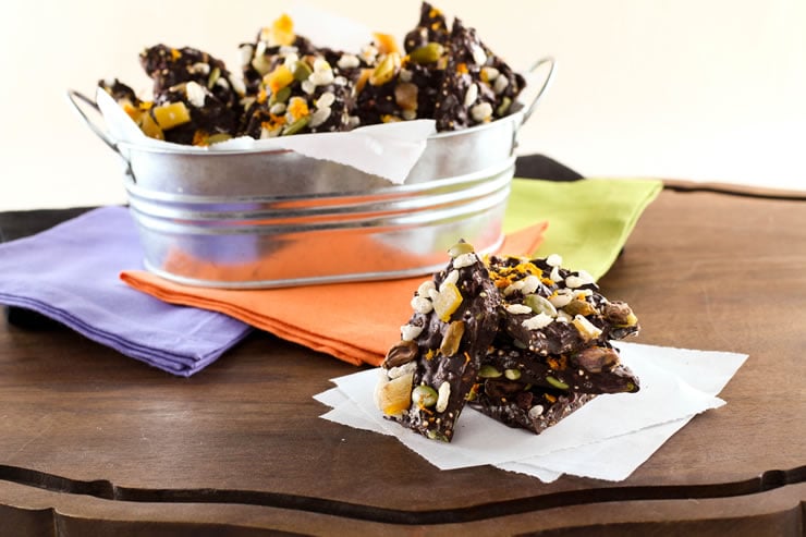 Celebrate Halloween with Chocolate "Boo" Bark