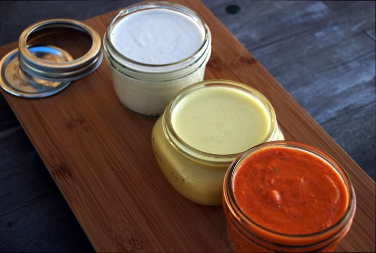 Three Plant-Based, Vegan Sauces