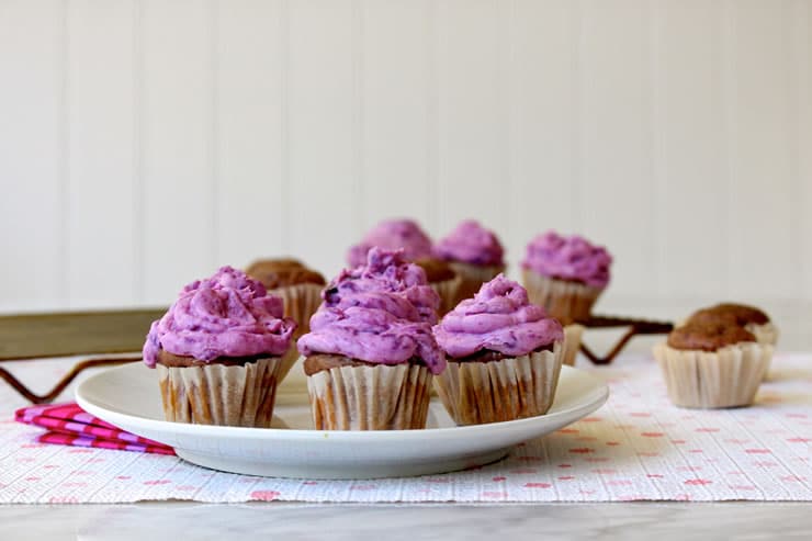 Mini Purple Sweet Potato Cupcakes