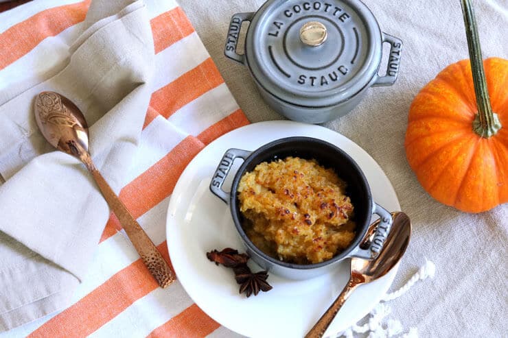 bourbon pumpkin rice pudding