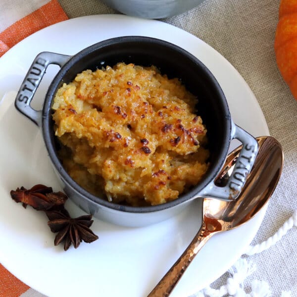 bourbon pumpkin rice pudding