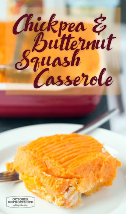 chickpea and butternut squash casserole