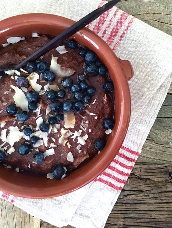 creamy coconut teff porridge