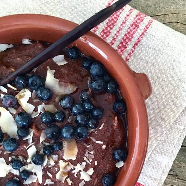 creamy coconut teff porridge