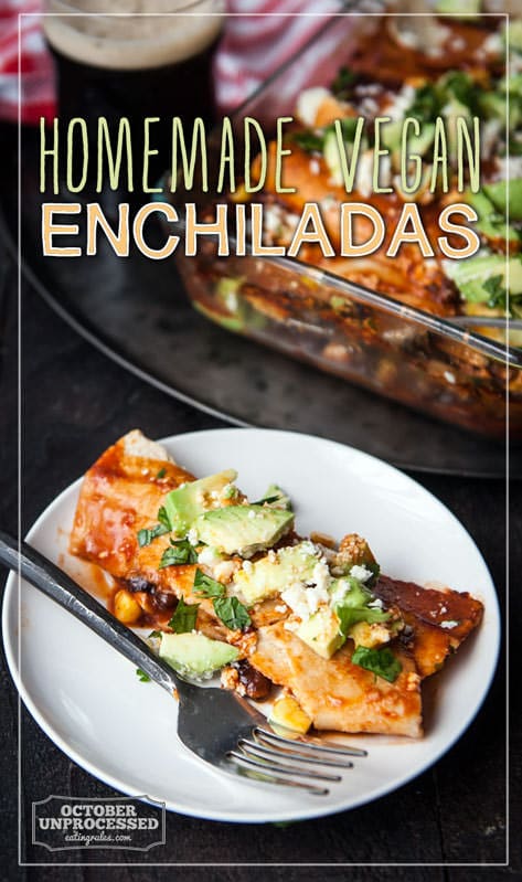 homemade vegan enchiladas