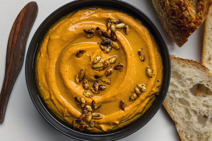 roasted squash tahini dip