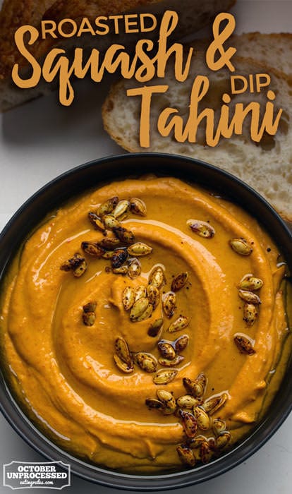 roasted squash tahini dip