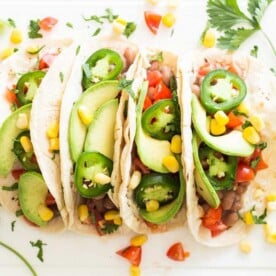 vegan pinto bean tacos