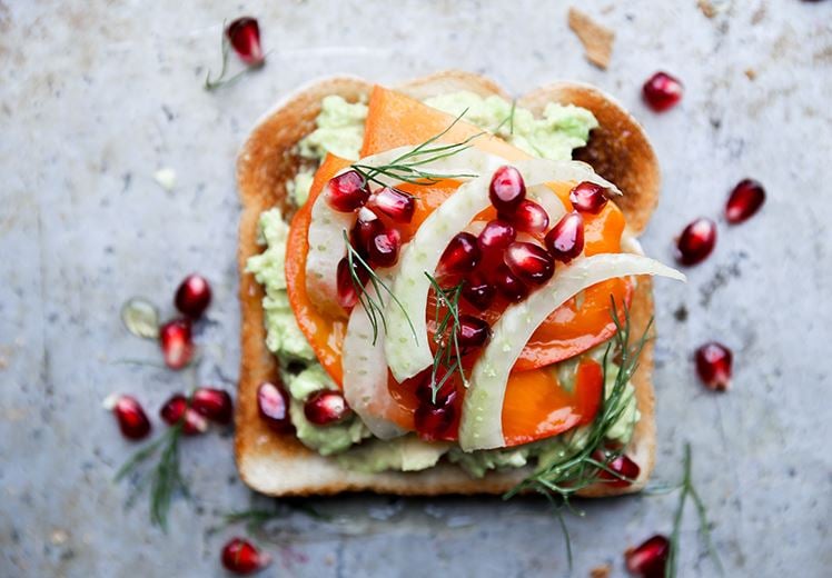 Avocado Persimmon Toast