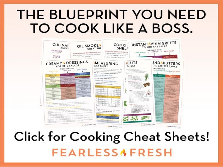 cooking cheat sheet