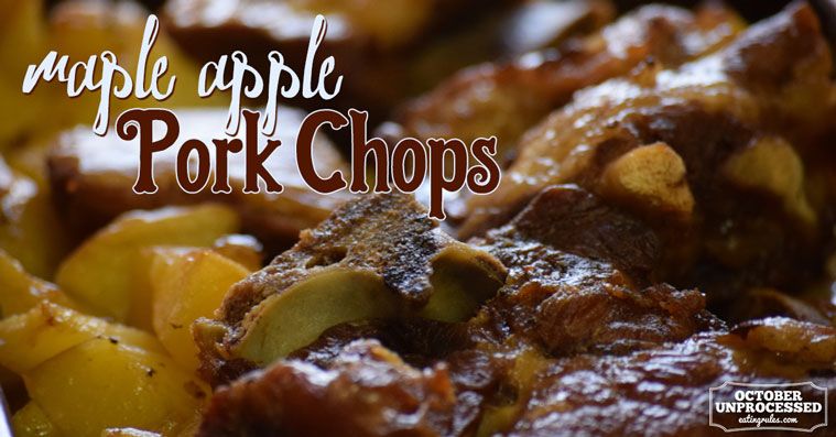 Maple Apple Pork Chops Closeup